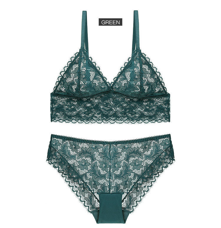 Sheer Lace Bralette Set