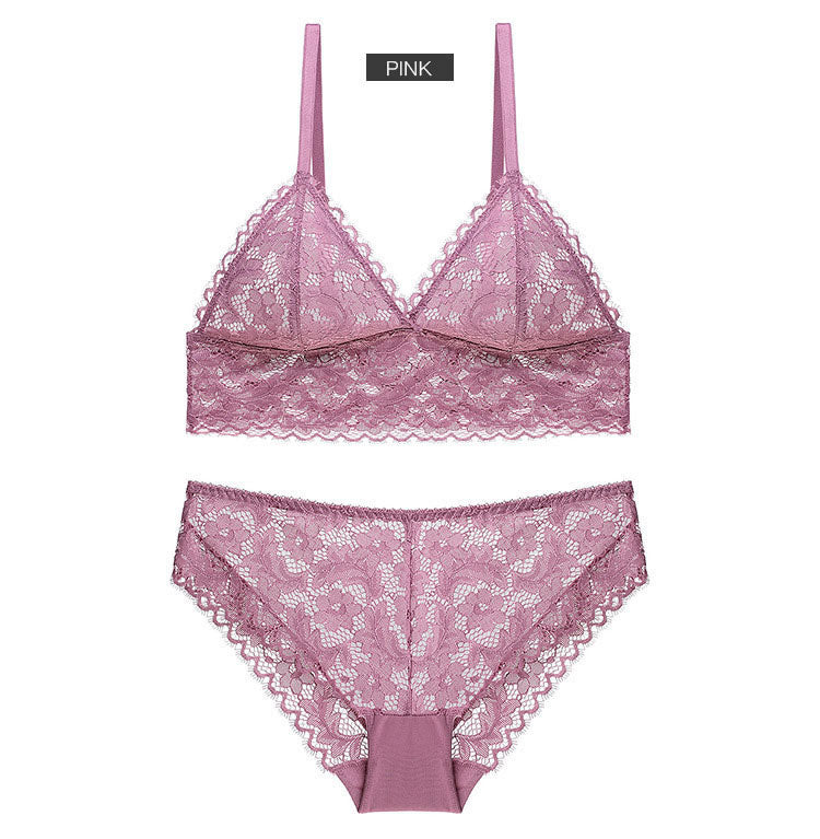 Sheer Lace Bralette Set