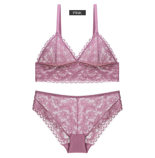 Sheer Lace Bralette Set