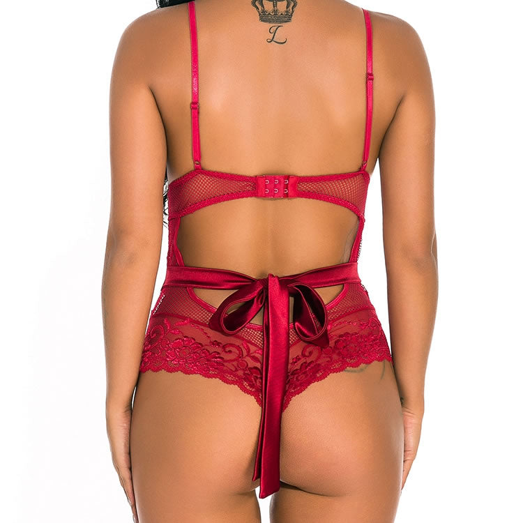 Stunner At Home Or Out Net And Lace Teddy