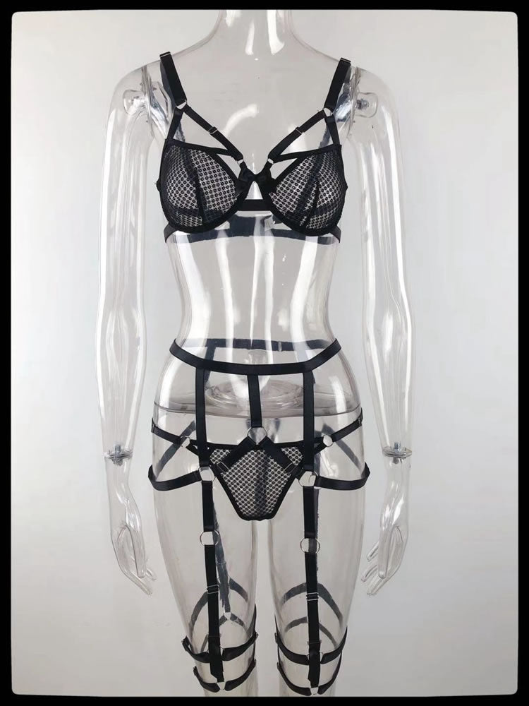 Submissive Strappy Lace Bralette Set