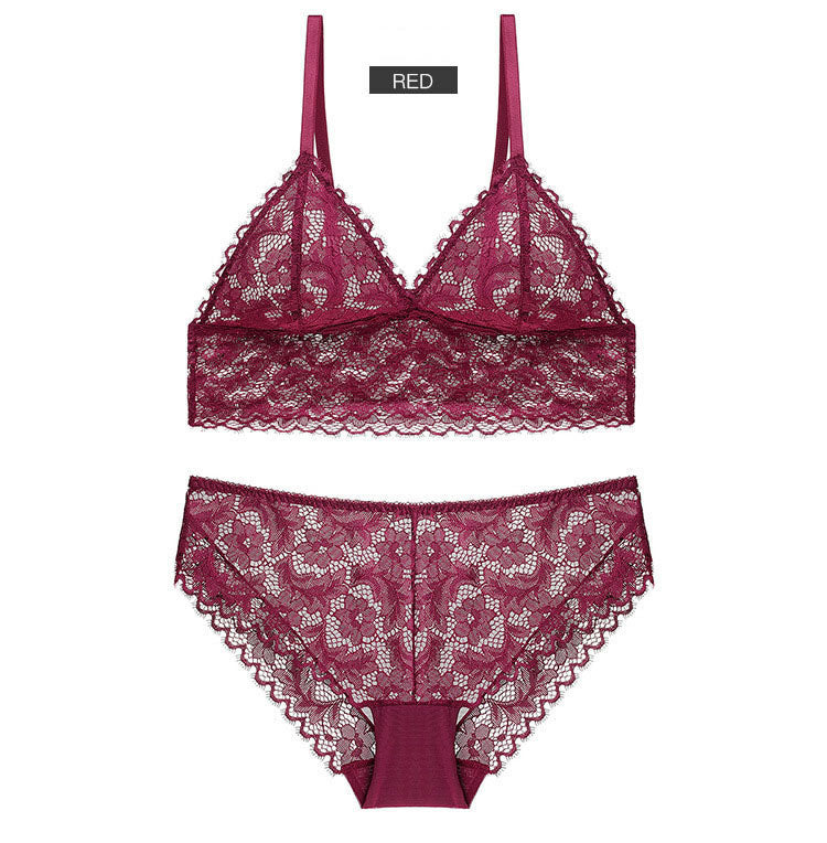 Sheer Lace Bralette Set
