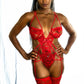 2pc Embroidered Fire So Hot Teddy