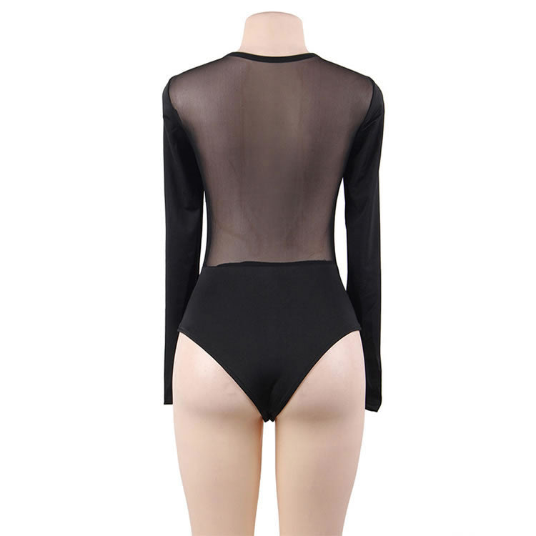 Black Lace Wind button Mature Transparent Sexy Underwear