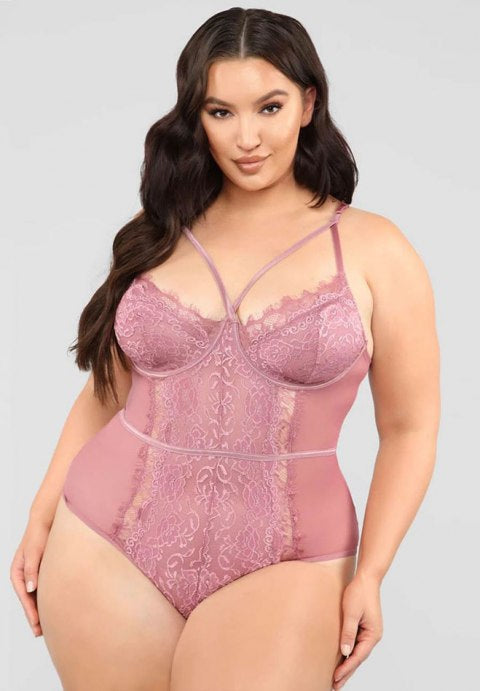 LGSOYR80875-4P Powder me Pink Lace Teddy