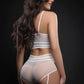 BL2134 - 3pc Zippered Bustier Top & Garter Boyshort