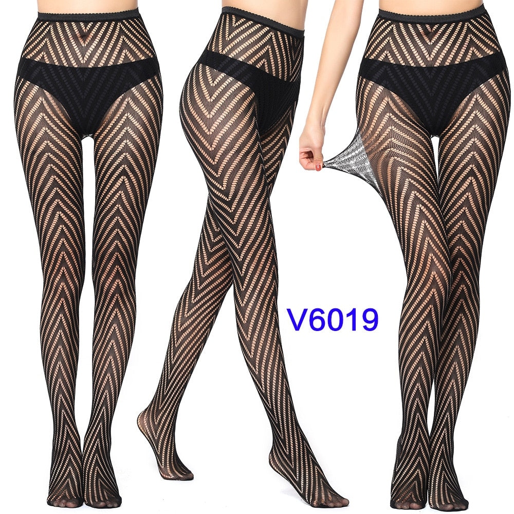 Sexy Hollow Solid Fishnet Tights