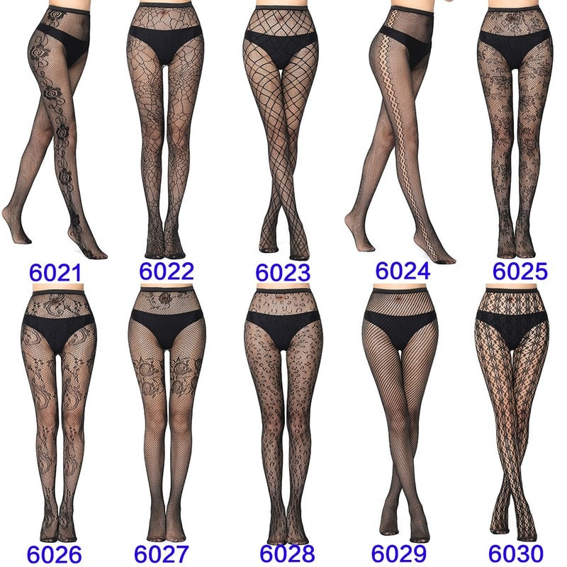 Sexy Hollow Solid Fishnet Tights