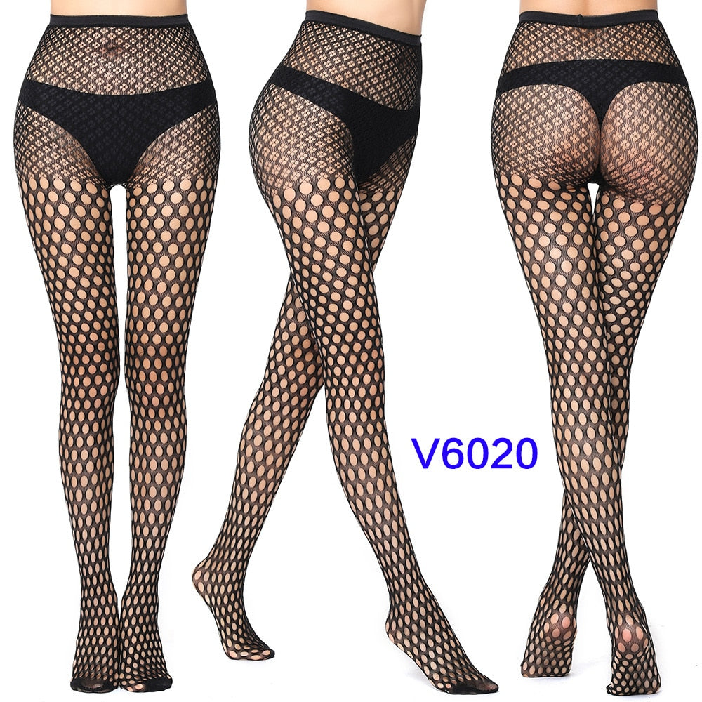 Sexy Hollow Solid Fishnet Tights