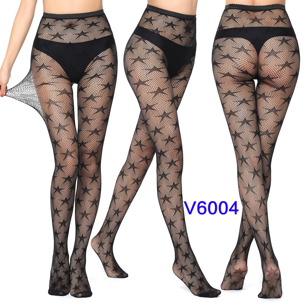 Sexy Hollow Solid Fishnet Tights