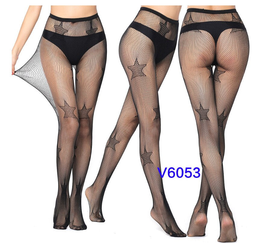 Sexy Hollow Solid Fishnet Tights