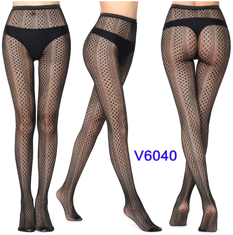 Sexy Hollow Solid Fishnet Tights