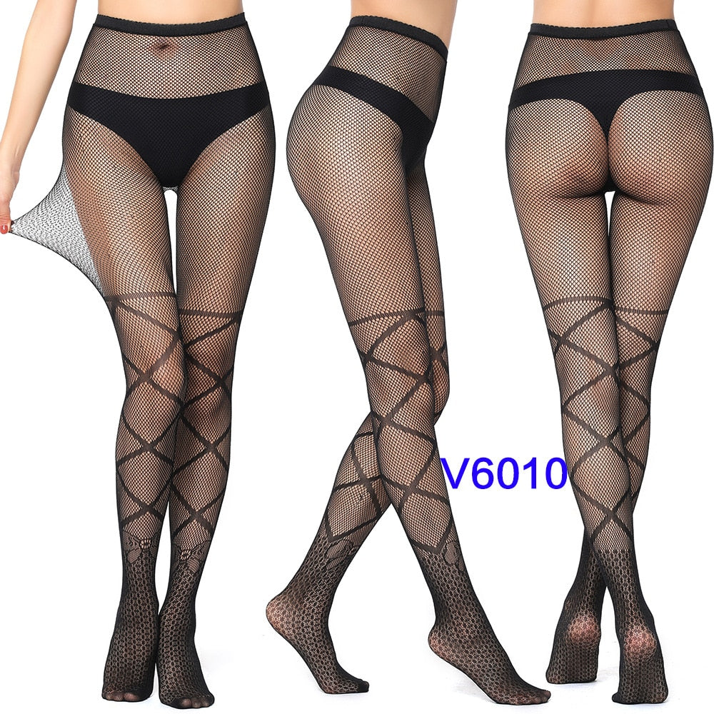 Sexy Hollow Solid Fishnet Tights