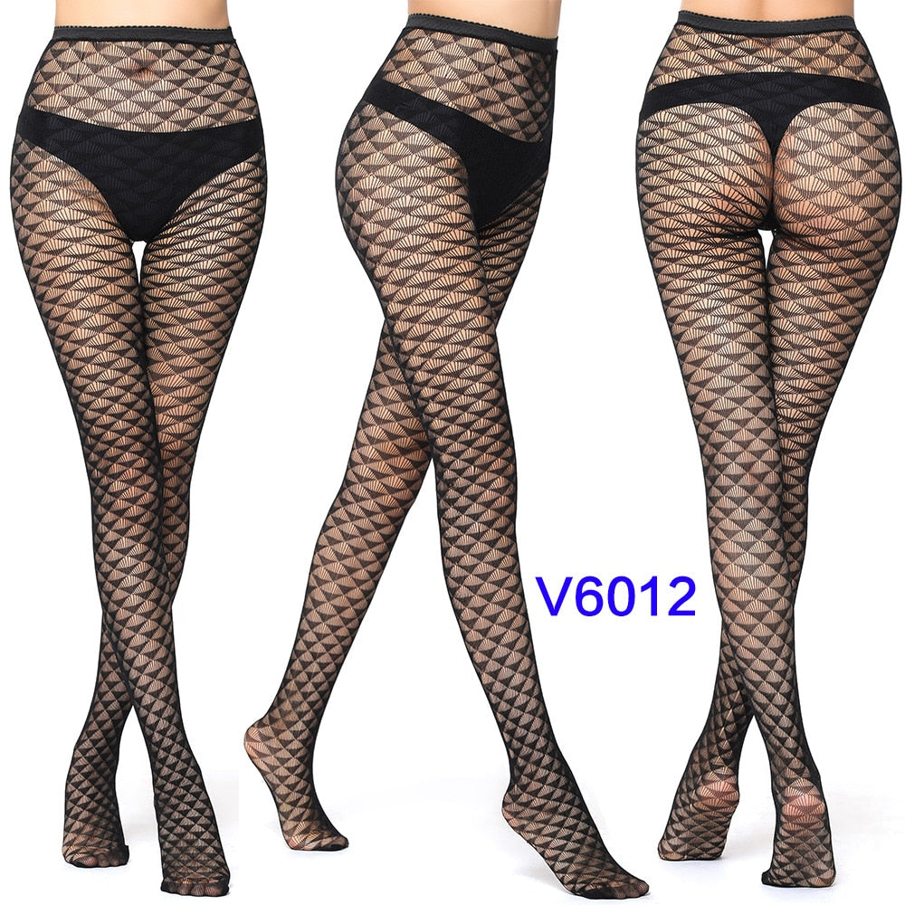 Sexy Hollow Solid Fishnet Tights