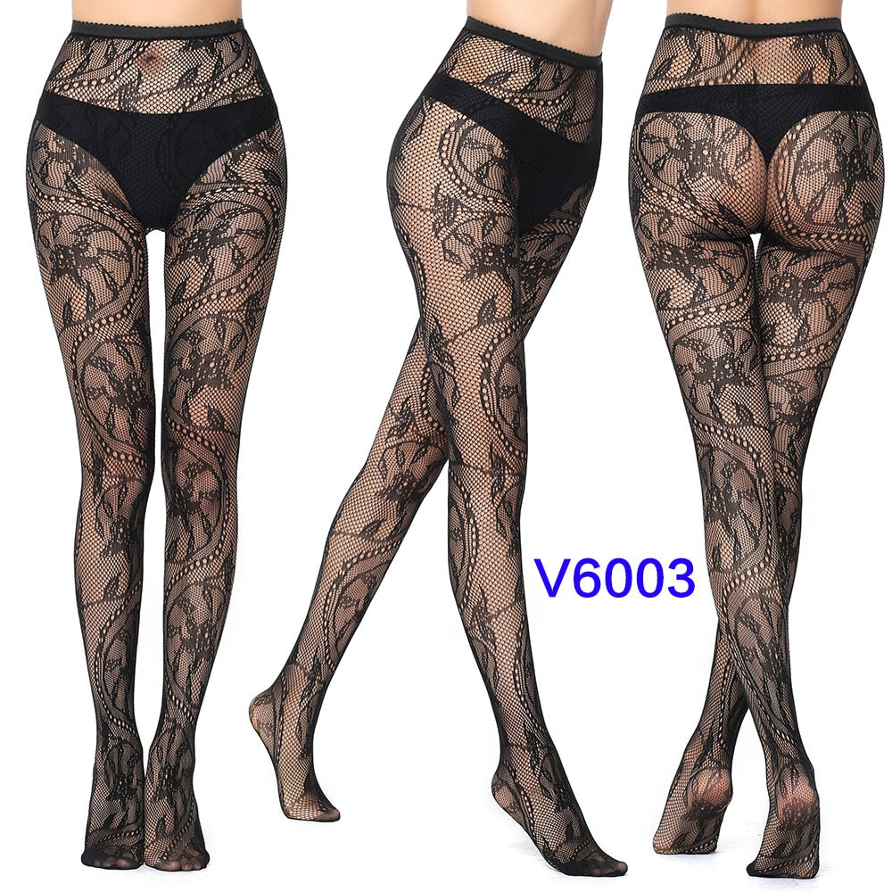 Sexy Hollow Solid Fishnet Tights