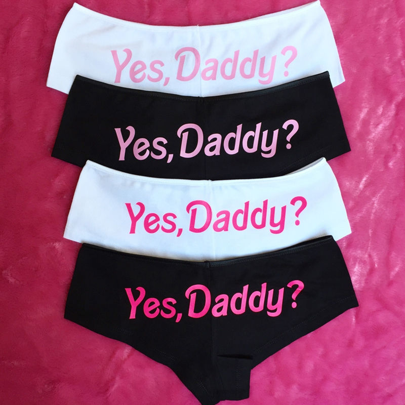 Yes Daddy Letter Printed Underwear Ladies briefs