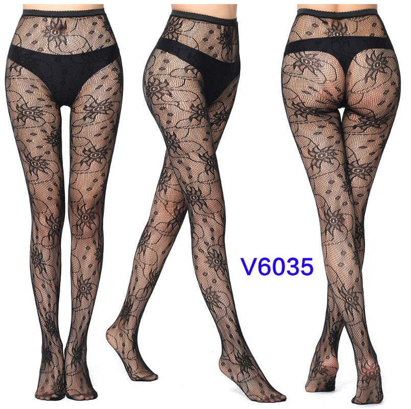 Sexy Hollow Solid Fishnet Tights