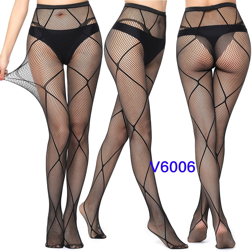 Sexy Hollow Solid Fishnet Tights