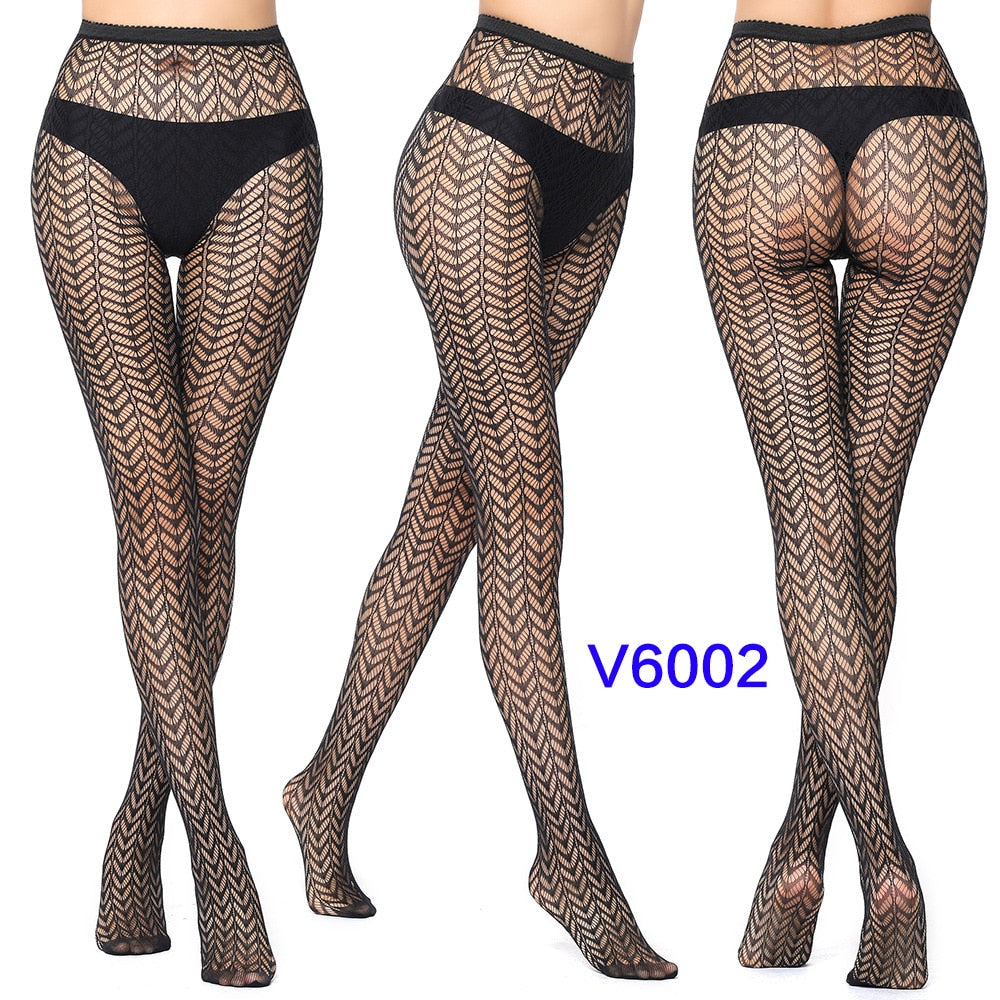 Sexy Hollow Solid Fishnet Tights